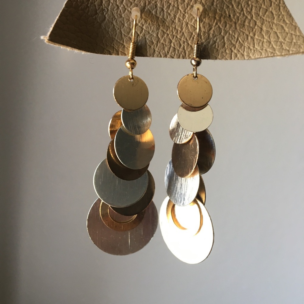 Gold and silver circle earrings from Claire’s
